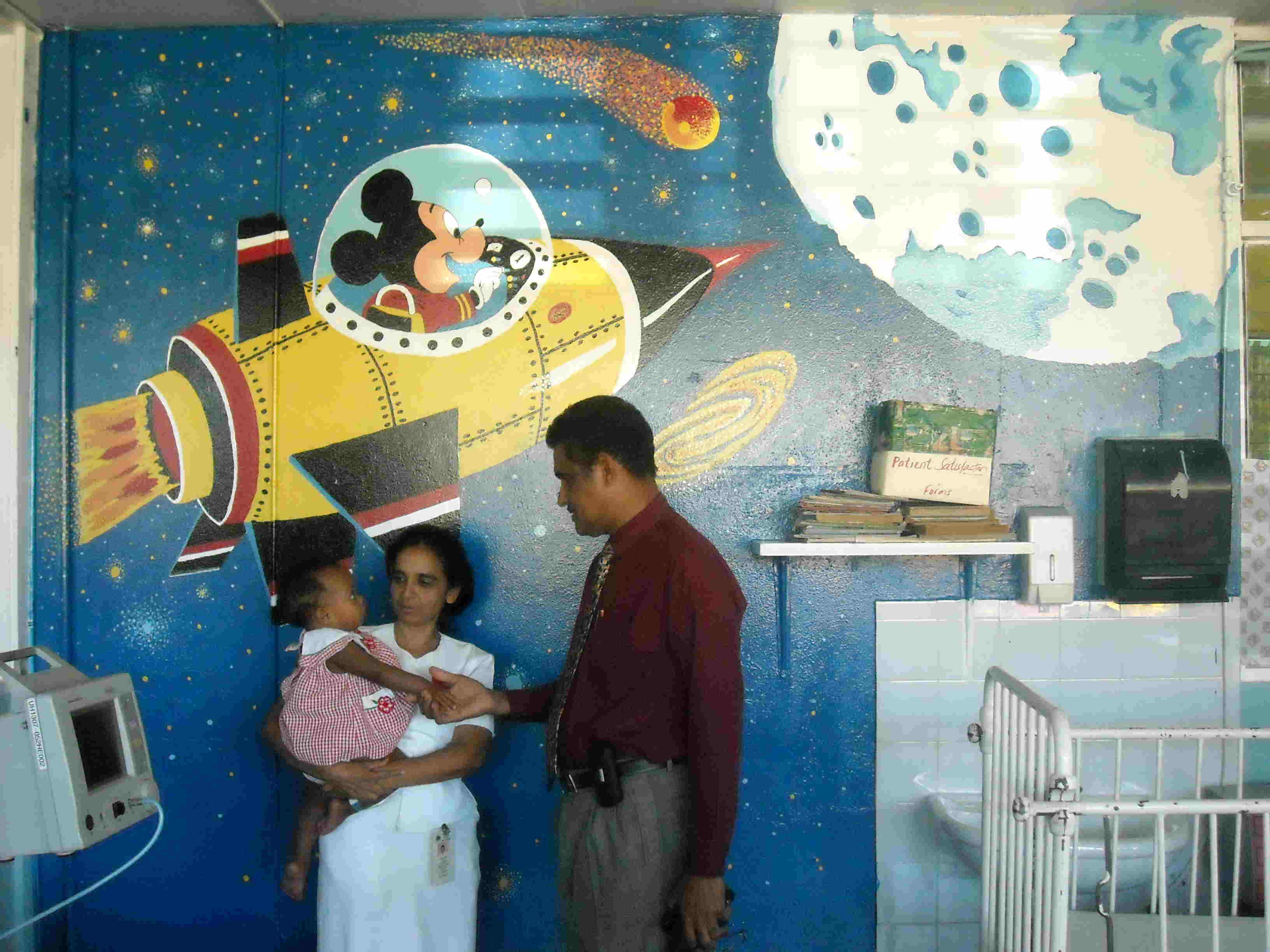 Ward 14 University Hospital Mural with Dr. Arscott and Sister Fray